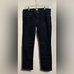 J. Crew Womens Straight Leg Stretch Jeans Size 29 Dark Wash